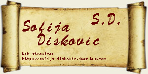 Sofija Dišković vizit kartica